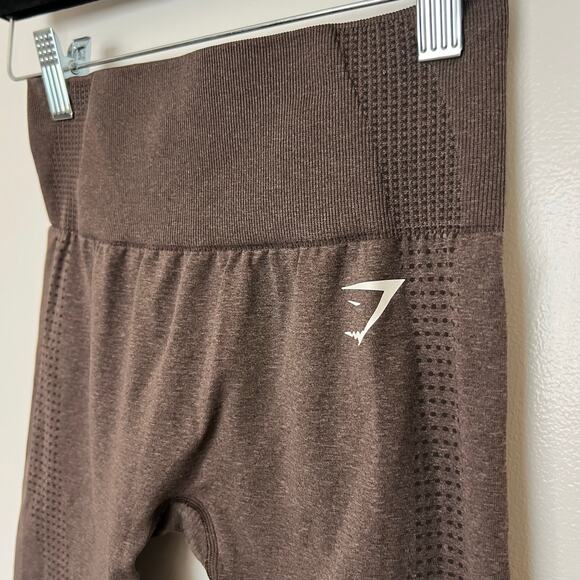 Gymshark Vital Seamless Leggings Brown Small High Rise Compression Athleisure - Picture 5 of 13